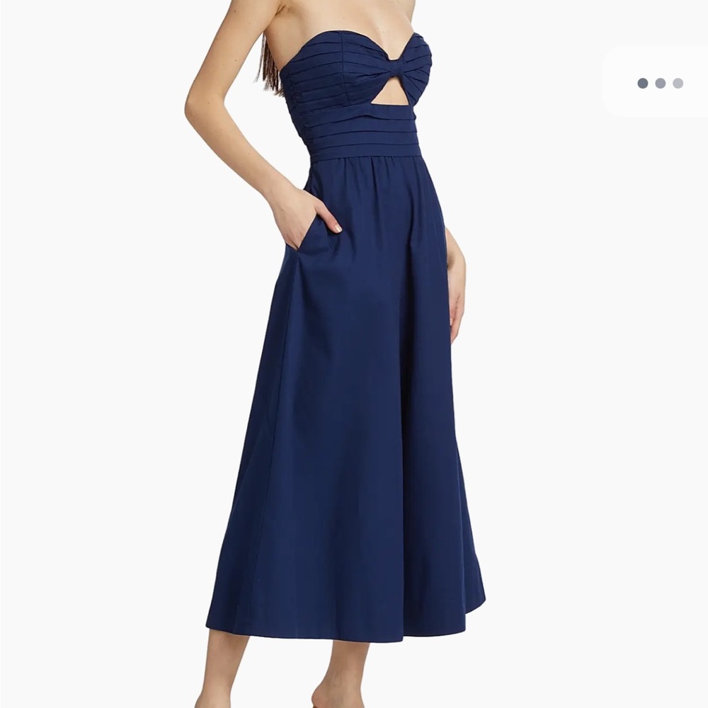 Amur Lulee Bow Navy Blue Jumpsuit, size 6